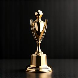 Prestigious fashion award trophy with elegant gold accents, symbolic of industry recognition
