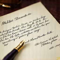 Elegant handwritten testimonial on fine paper, indicating client satisfaction and industry endorsement