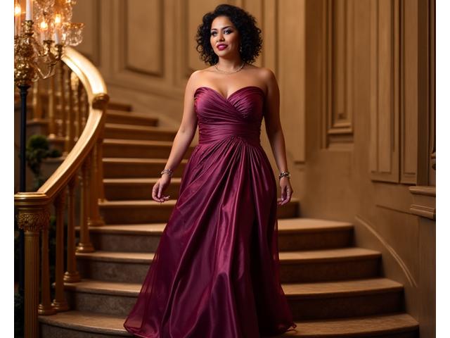 Clara Lim in a plus-size piña-silk couture gown at a charity gala