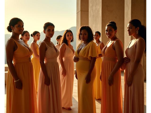Iba't ibang modelo na ipinagmamalaki ang eleganteng Filipiniana couture sa iba't ibang laki at hugis